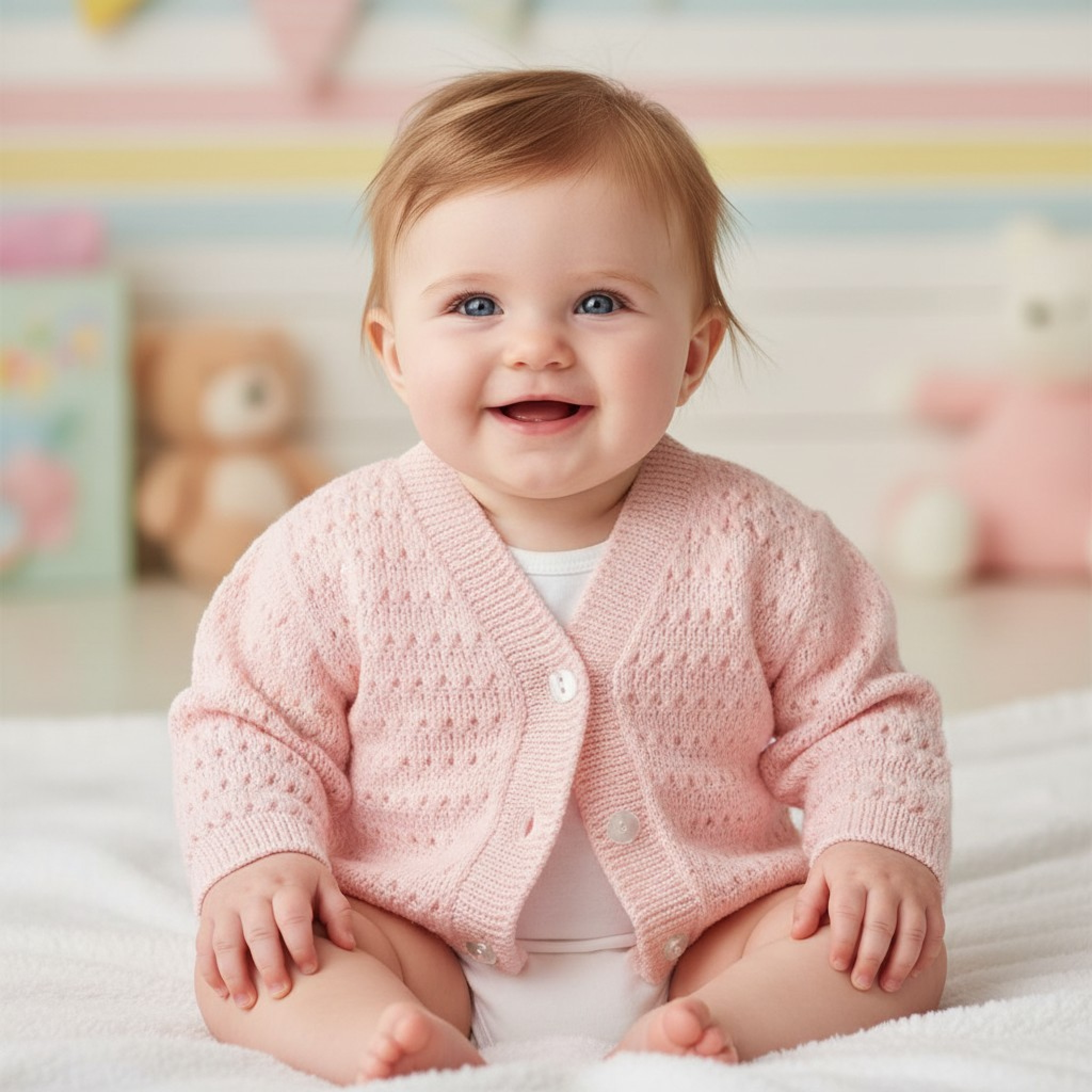 Bee Bo  5029711160488 BOC2-P Pink Cardigan (0-12 months)