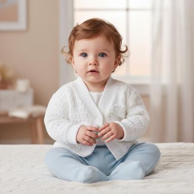 BOC2W-03  Cardigan White  (0-3 months Only)
