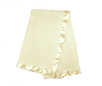 Bee Bo  * BOKatrinaC Cream Satin Edged Waffle Shawl