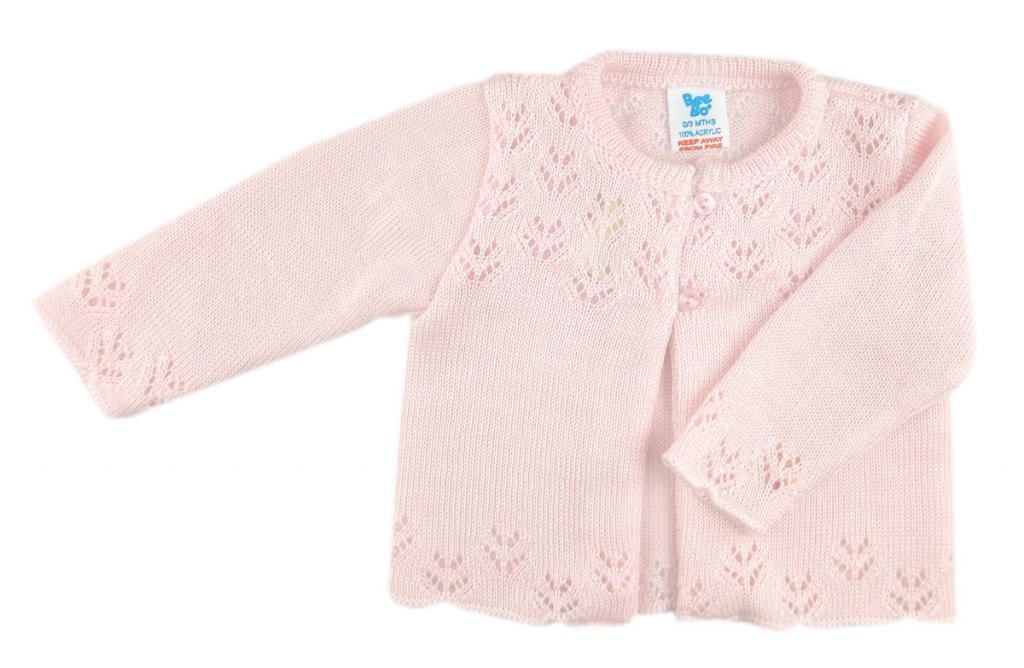 Bee Bo MC6022B 5029711151752 BO6022B-P Fancy Knit Pink Cardigan ( 9-24 months)