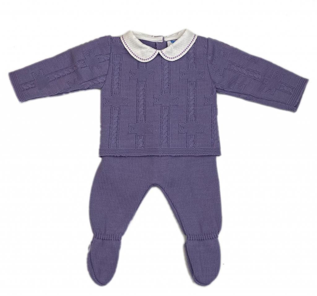 Bee Bo MC7002 5029711151493 BOMC7002-Pu Purple Star Knit Set ( 0-9 months)