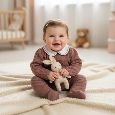 BOMC7002DP  Dusky Pink Star Knit Set  ( 0-9 months)