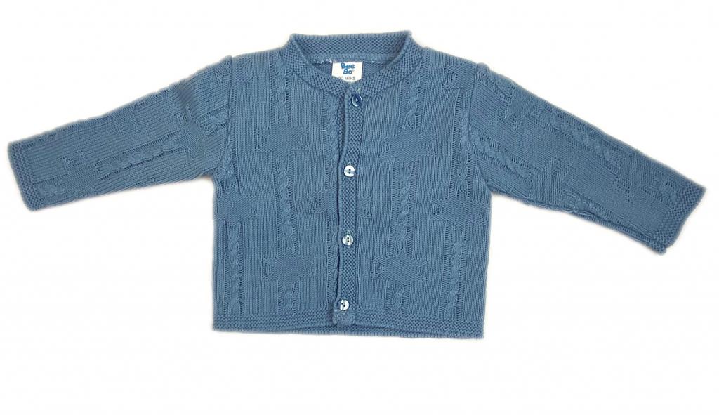 Bee Bo MC7004 50297111515109 BOMC7004-DB Dusky Blue Star Knit Cardigan ( 0-9 months)