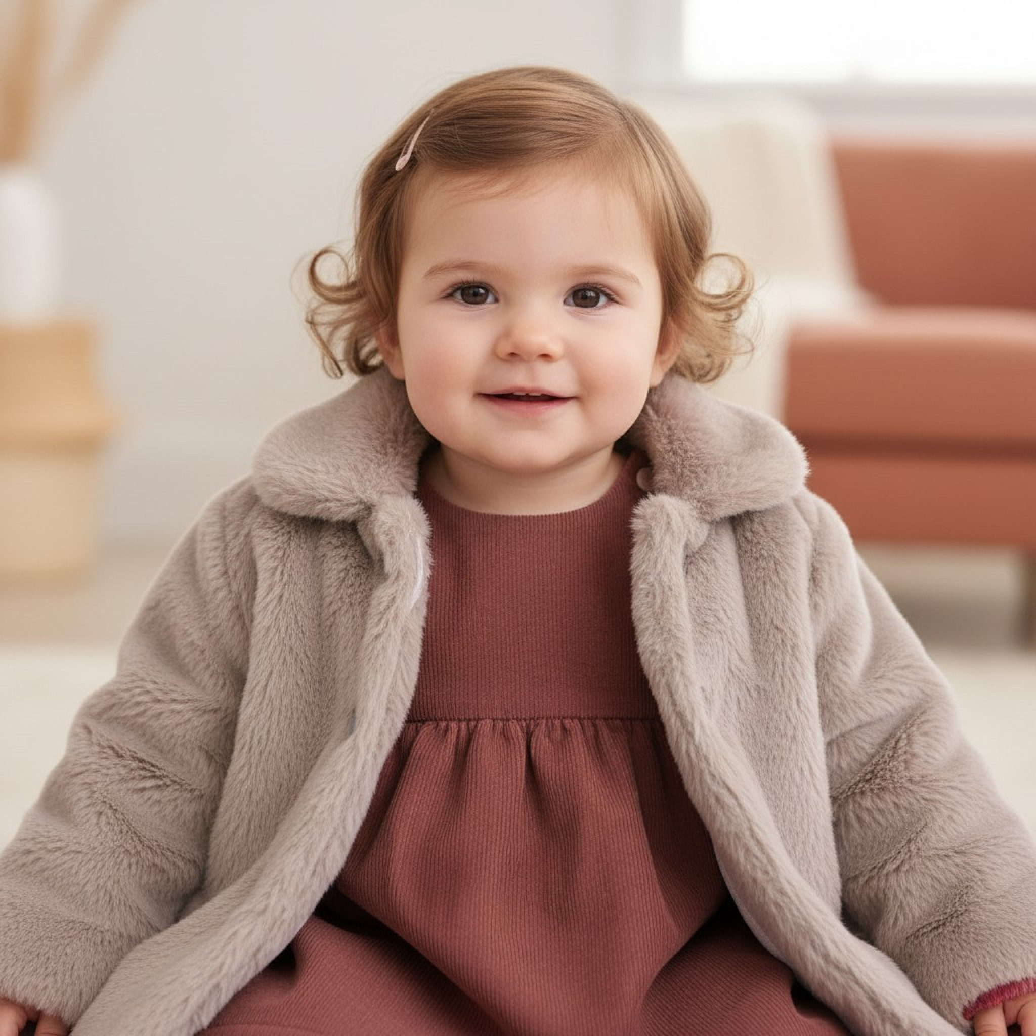 Bee Bo MC7005 5029711151547 BOMC7009DP Luxury Furry coat( 0-9 months)