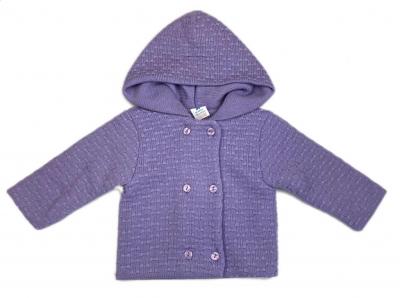 Bee Bo MC7004 5029711151585 BOMC7011-PU Purple bow Double Knit Cardigan ( 0-9 months)