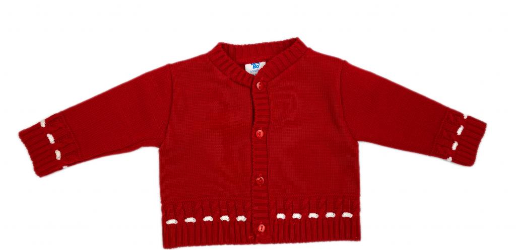 Bee Bo MC7031` 5029711151707 BOMC7034A Red V neck cardigan ( 0-9 months)