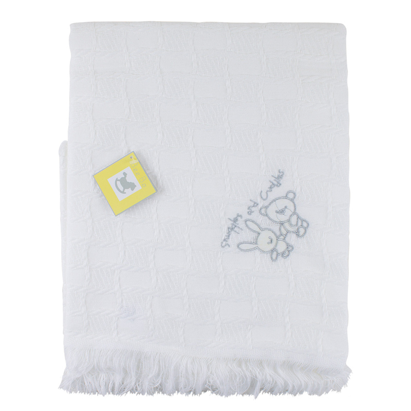 Bee Bo  5029711128563 BOTrellisE White "Snuggles and Cuddles" Trellis Shawl