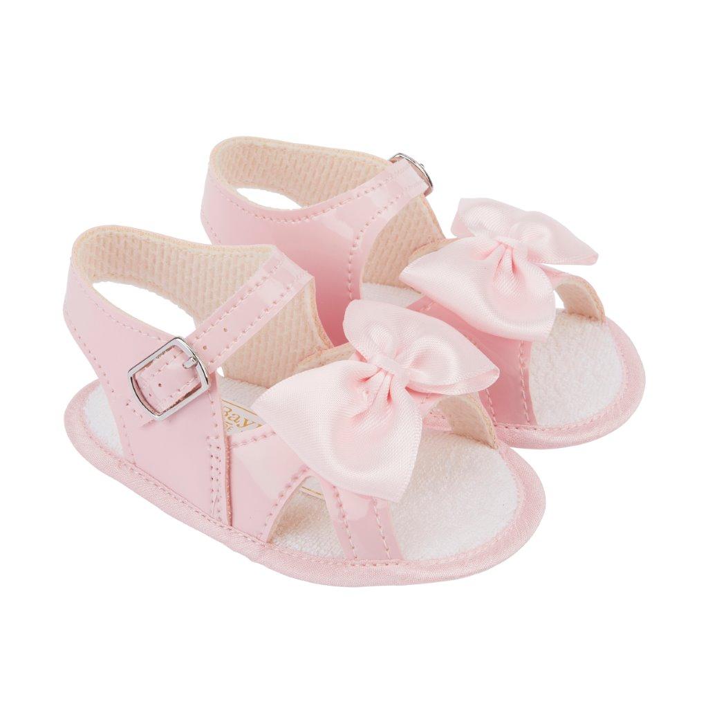 Bay Pod/Early Days B050 * BP050P Pink Bow Soft Sole Sandal (0-3)