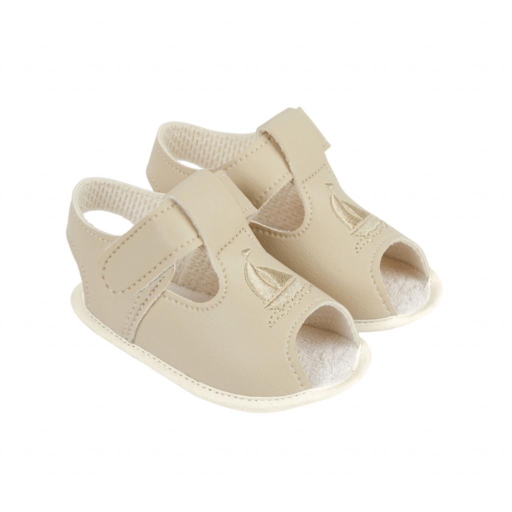 Bay Pod/Early Days B052 * BP052i Biscuit "Boat" Soft Sole Sandal (0-3)