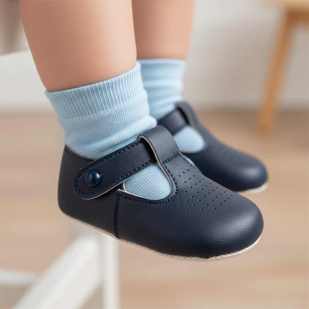 Bay Pod/Early Days   BP625N Navy Blue Matte Pre-Walker Shoe (Size 0-4)