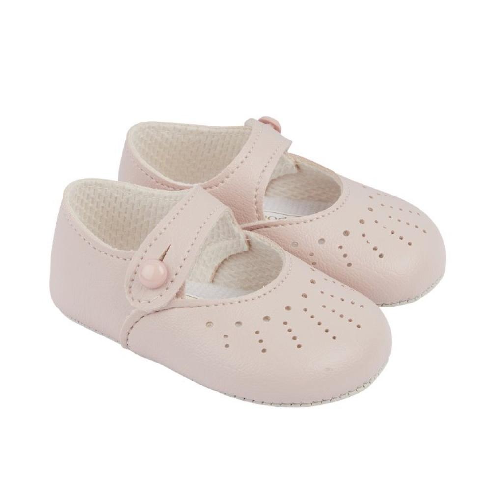 Bay Pod/Early Days  * BP755DP Dusky Pink Pre Walker Soft Sole Shoe (0-3)