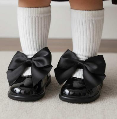 BPH045-BL  Black Patent "Bow" First Walker Shoe  (2-6 LAST FEW)