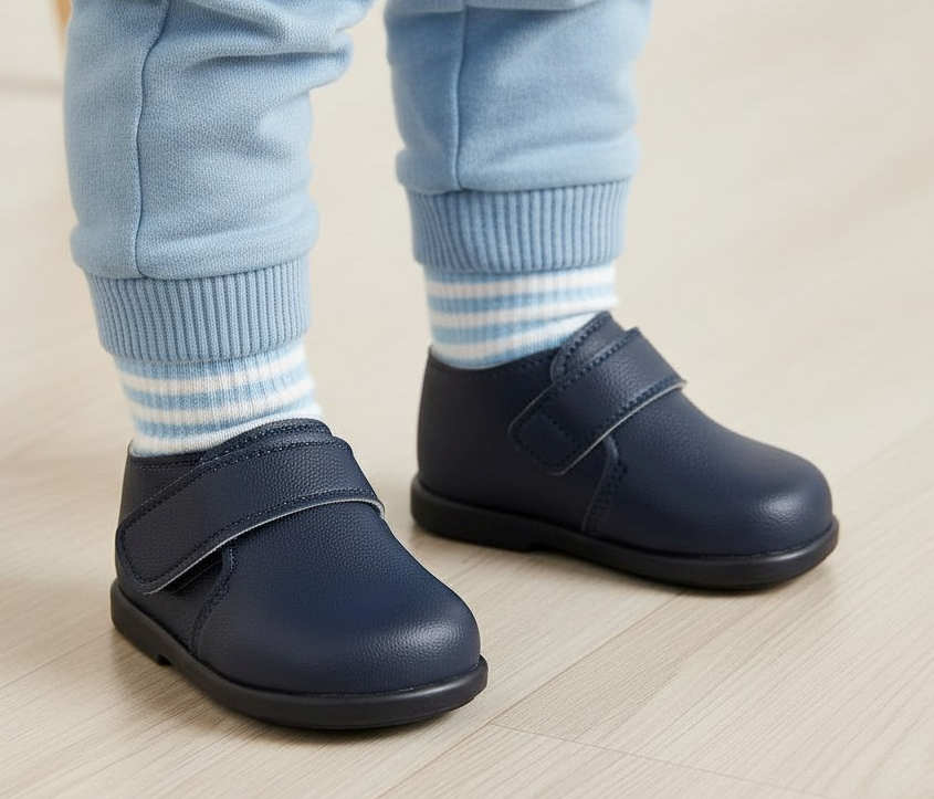 Bay Pod/Early Days  * BPH046-N Navy First Walker Velcro Strap Shoes (2-4)