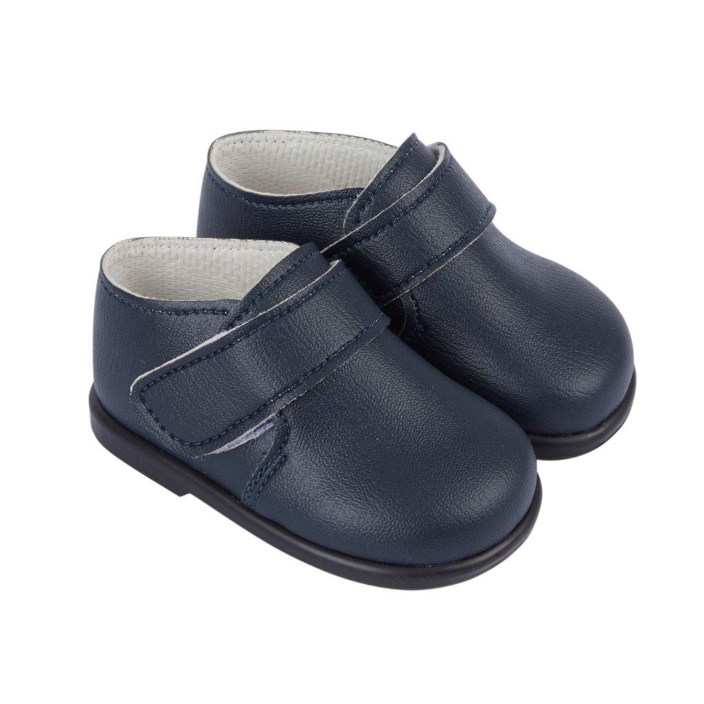 Bay Pod/Early Days  * BPH046N Navy First Walker Gibson Style Velcro Shoes (2-4)