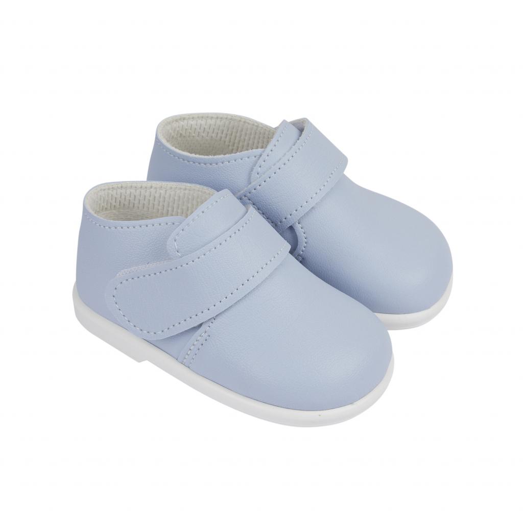 Bay Pod/Early Days  * BPH046S Sky First Walker Gibson Style Velcro Shoes (2-4)