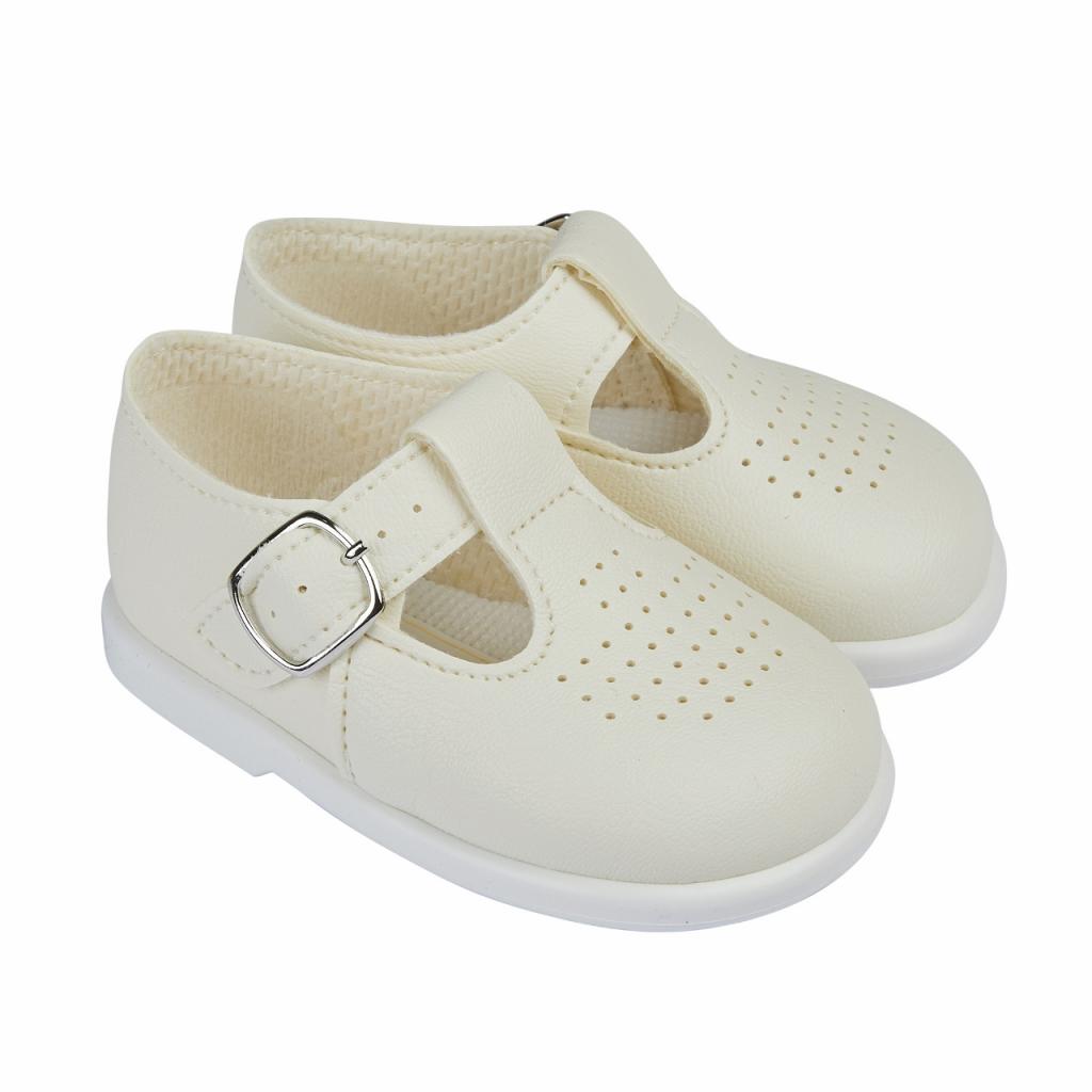 Bay Pod/Early Days  * BPH501Cr Cream First Walker Shoes (2-6)