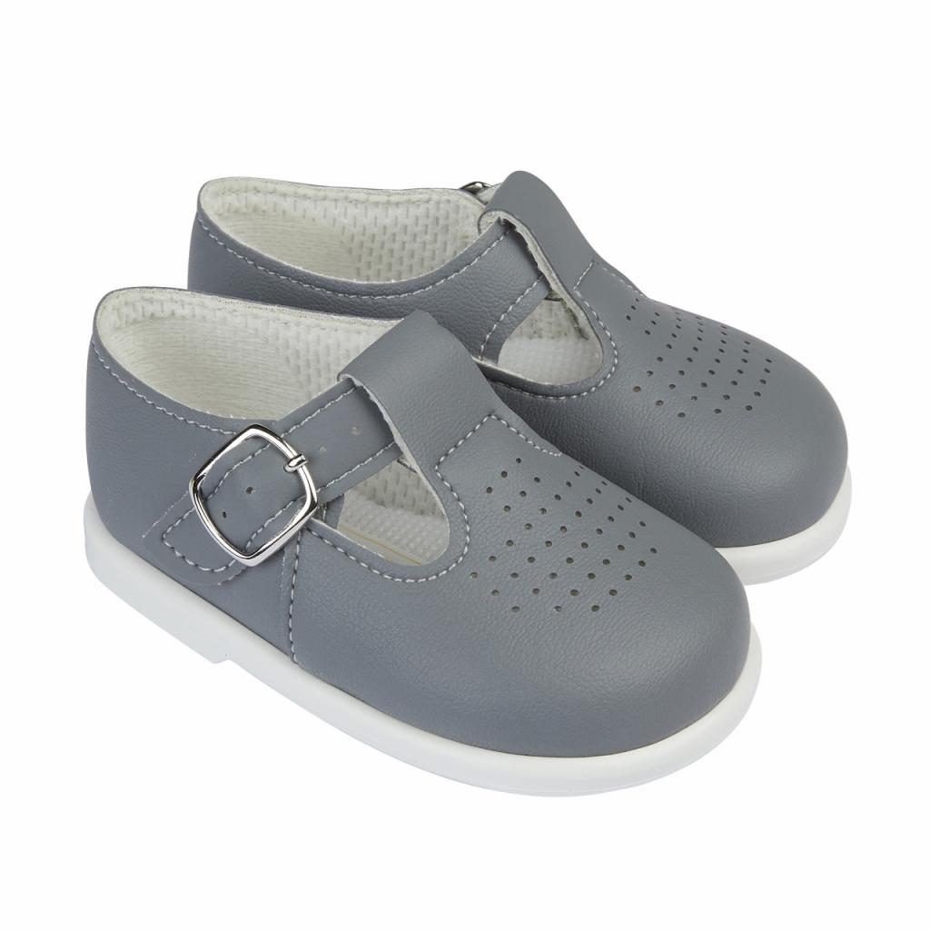 Bay Pod/Early Days  * BPH501Gr Grey First Walker Shoes (2-6)