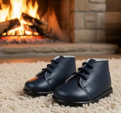 BPH630-N  Navy First Walker Boots  (2-6)