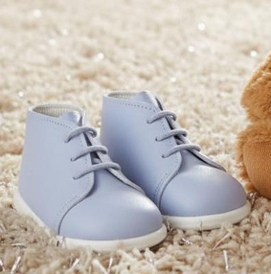 BPH630-S  Sky Blue First Walker Boots  (3-5)