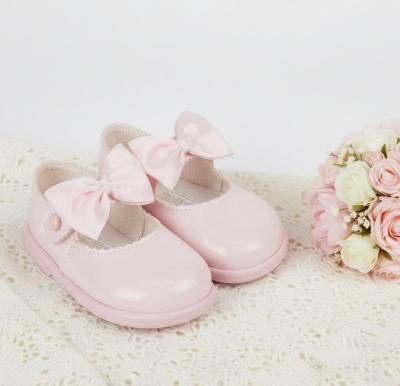 BPH650-PP Pink Patent "Bow" First Walker Shoes (2-6)