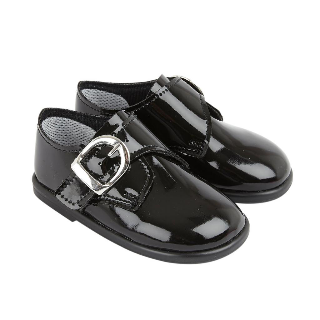 Bay Pod/Early Days   BPH656BP Black Patent Buckle Shoes (Size 2 Only)