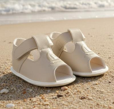 BPS052-Bi  Biscuit "Boat" Soft Sole Sandal  (0-3)