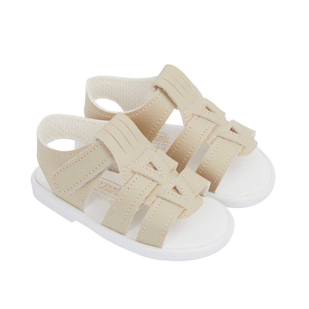 Bay Pod/Early Days S060 * BPS060Bi Biscuit Hard Sole Sandal (2-4)