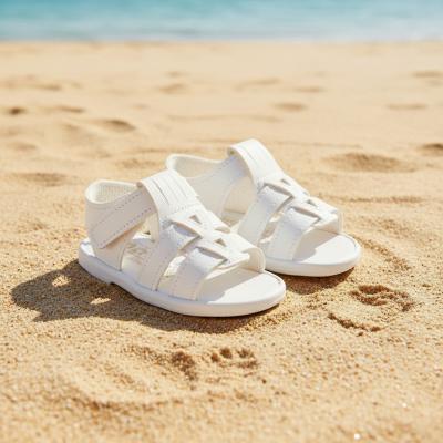 BPS060W  White Matt Hard Sole Sandal  (2-4)