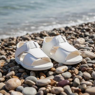 BPS062-W  White Matt Hard Sole Sandal  (2-4)