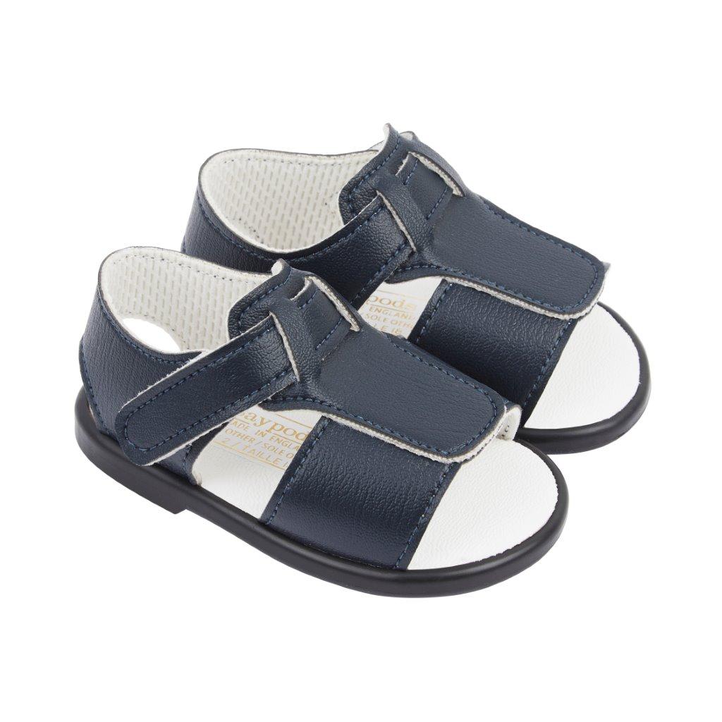 Bay Pod/Early Days S062 * BPS062N Navy Blue Matt Hard Sole Sandal (2-4)