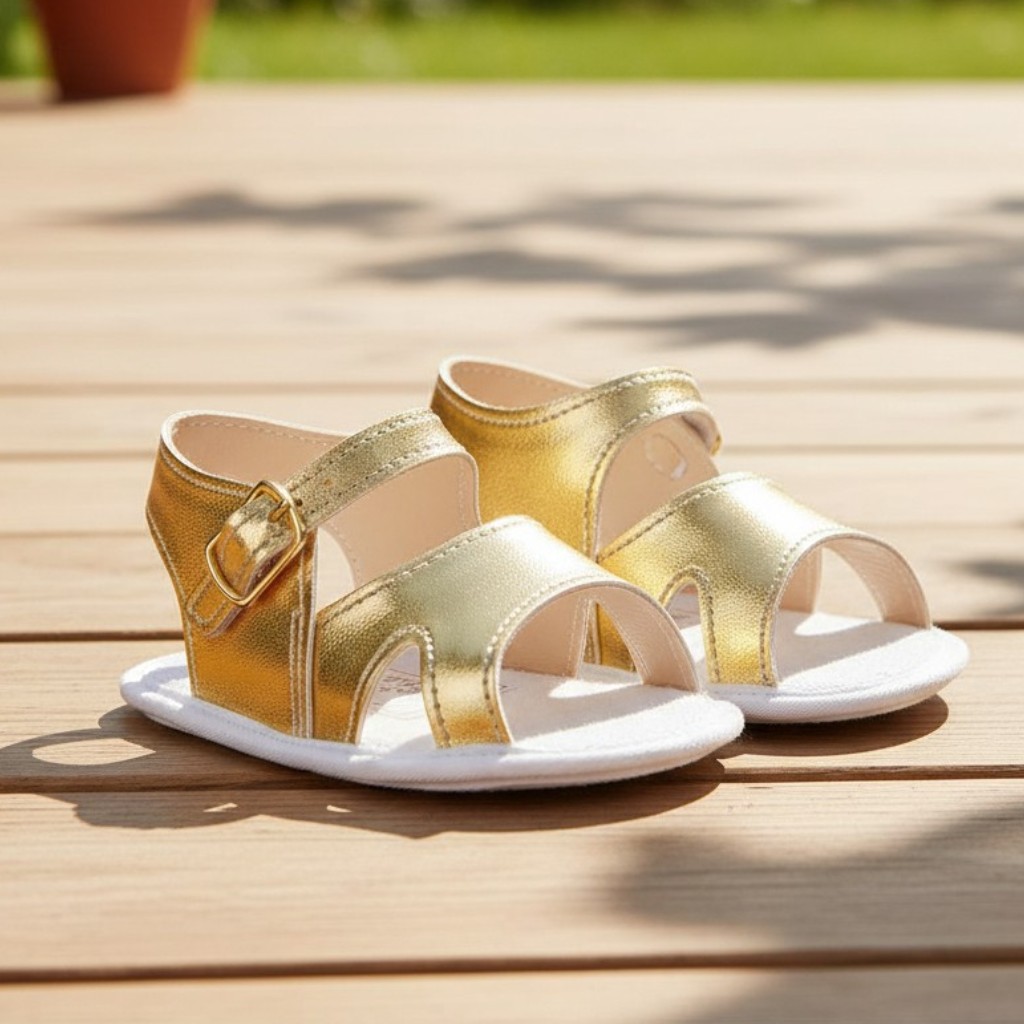 Bay Pod/Early Days S065 * BPS065-G Gold Soft Sole Sandal (0-3)