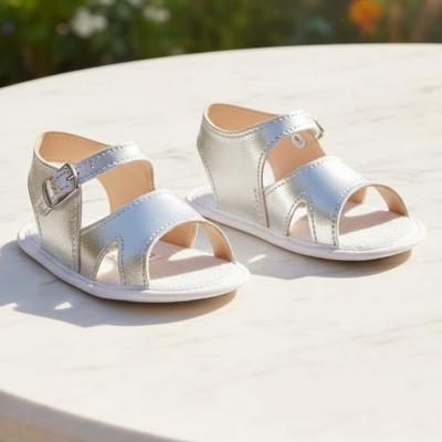 BPS065-S  Silver Soft Sole Sandal  (0-3)