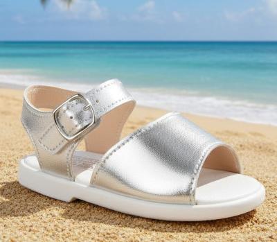 BPS072-S Silver Hard Sole Sandal (2-4)
