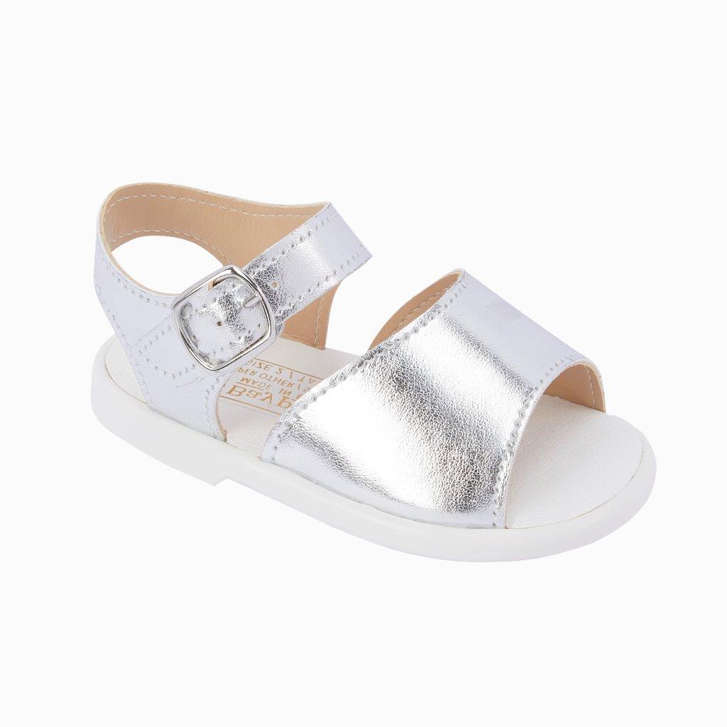 Bay Pod/Early Days S072 * BPS072S Silver Hard Sole Sandal (2-4)
