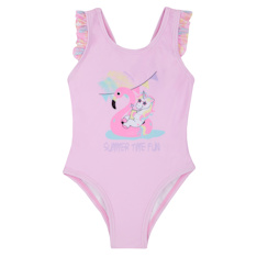 Baby Town 09C032 5056188210354 BT09C032 Flamingo Frill Swimsuit (2-6 years)
