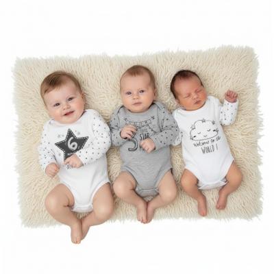 BT17C236G  Milestone bodysuits  ( Newborn - 6 months)