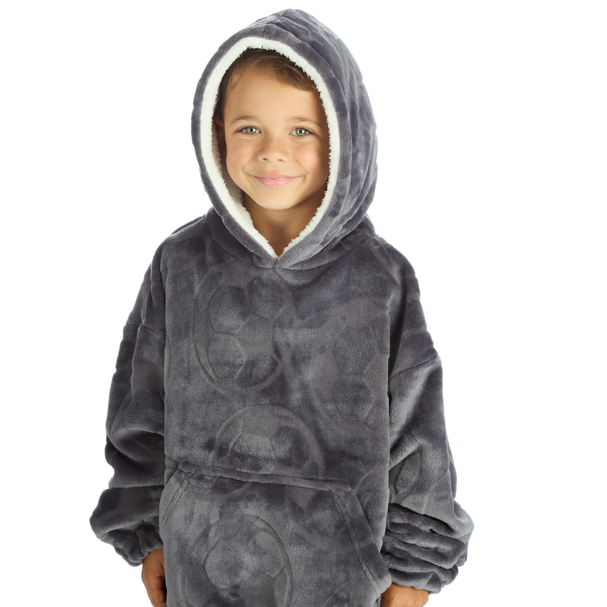 Baby Town 18C1022  BT18C1022 "Football" Embossed Oversize Hoodie (3-6 years)