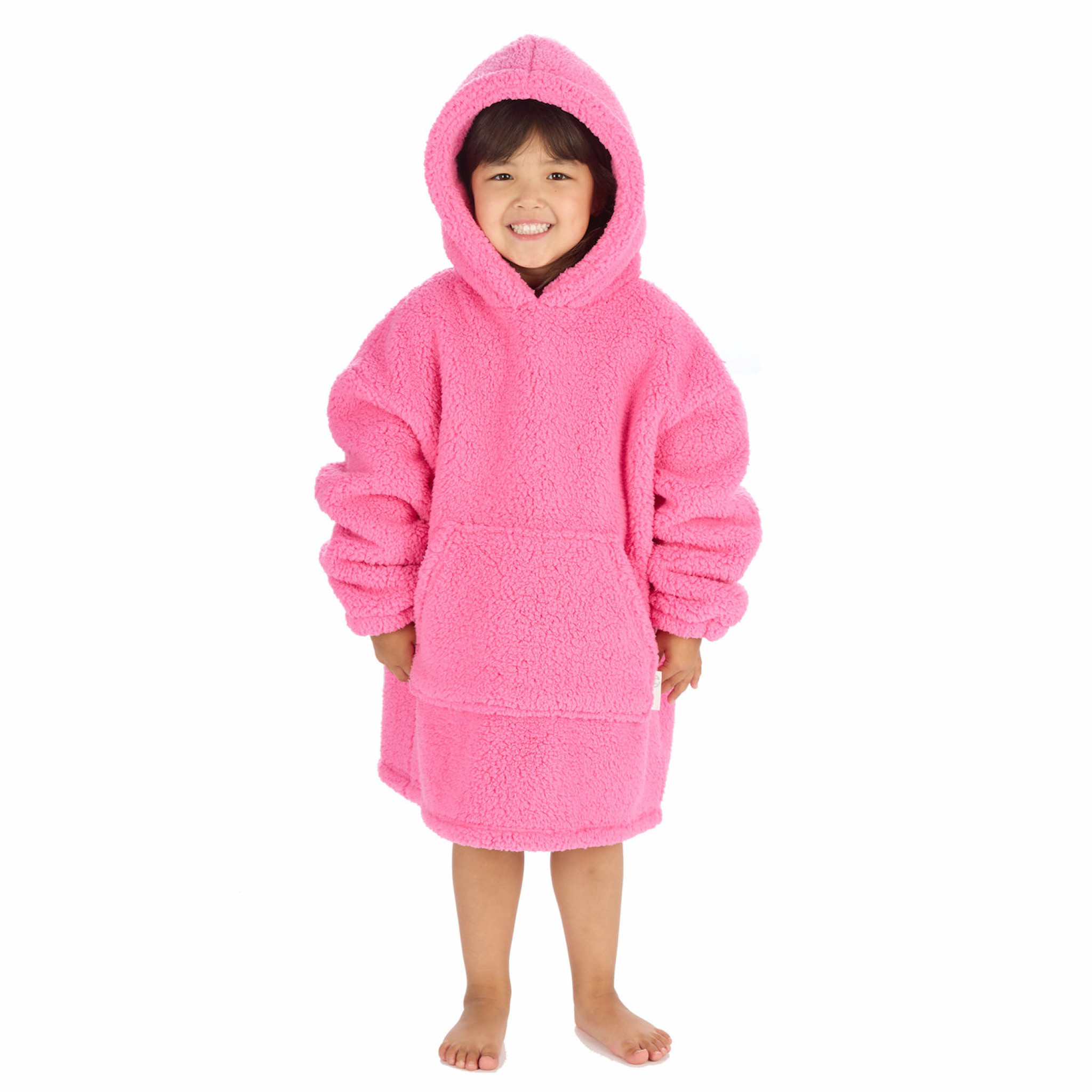 Baby Town 18C1031  BT18C1029F Borg oversized hooded Robe  Dress(3-6 years)