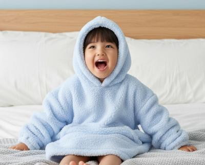 BT18C1030S  Blue Oversize Hoodie /Dress   (3-6 years)