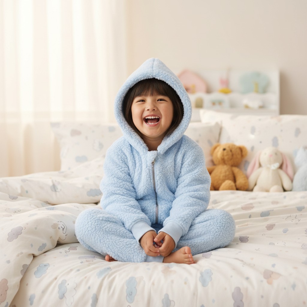 Baby Town 18C1034  BT18C1034S Blue  Onezie (3-6 years)