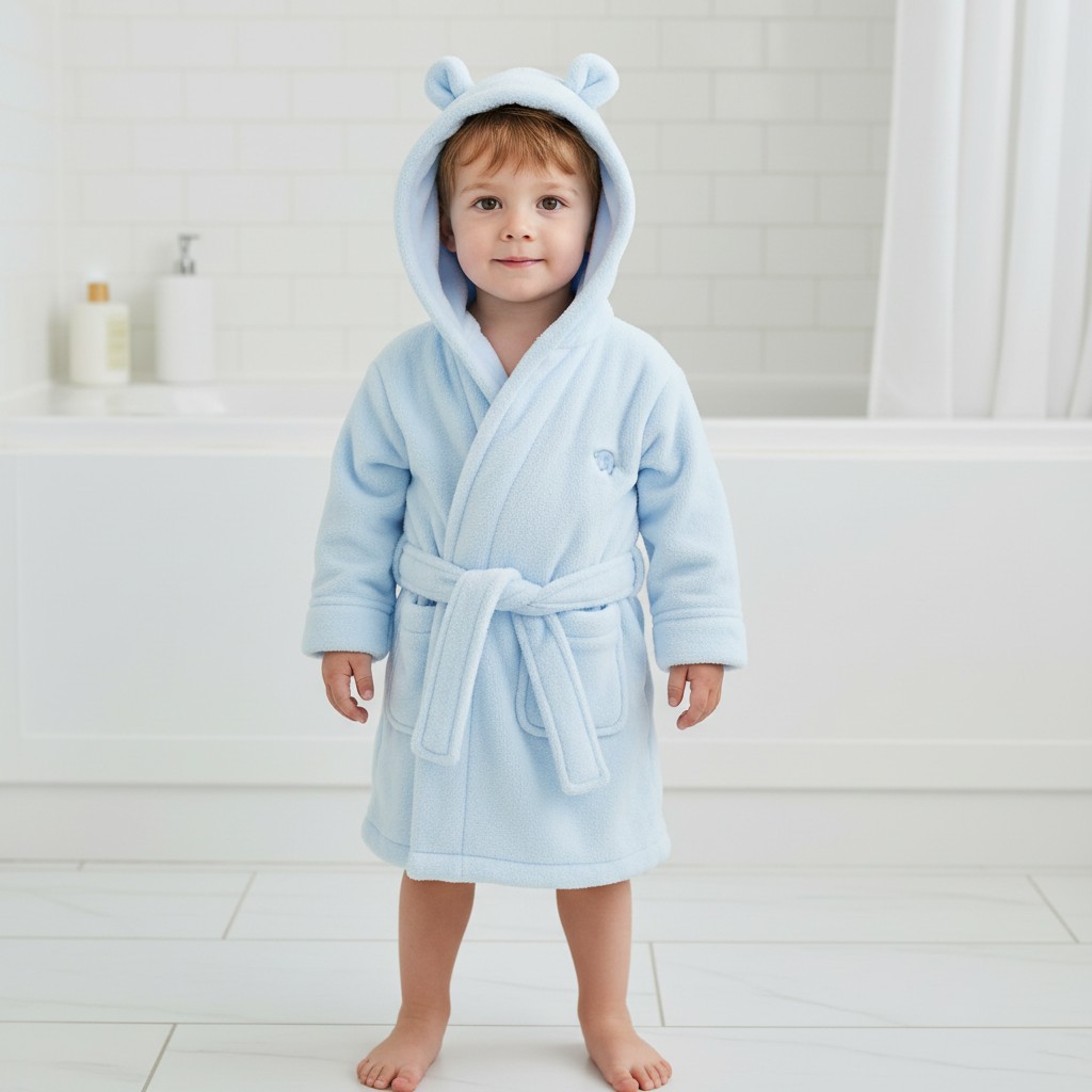 Baby Town  5055442143513 BT18C205-2-4 Sky Blue Dressing Gown (2-4 years)