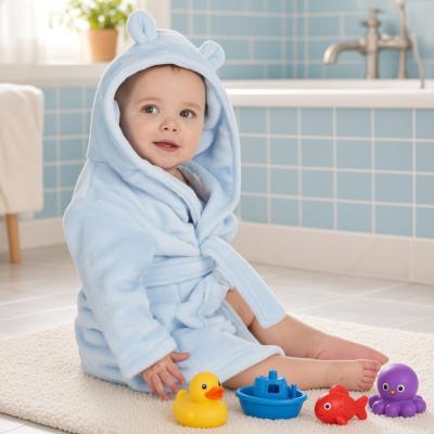 BT18C205A-06  Sky Blue Dressing Gown  (0-6 months)