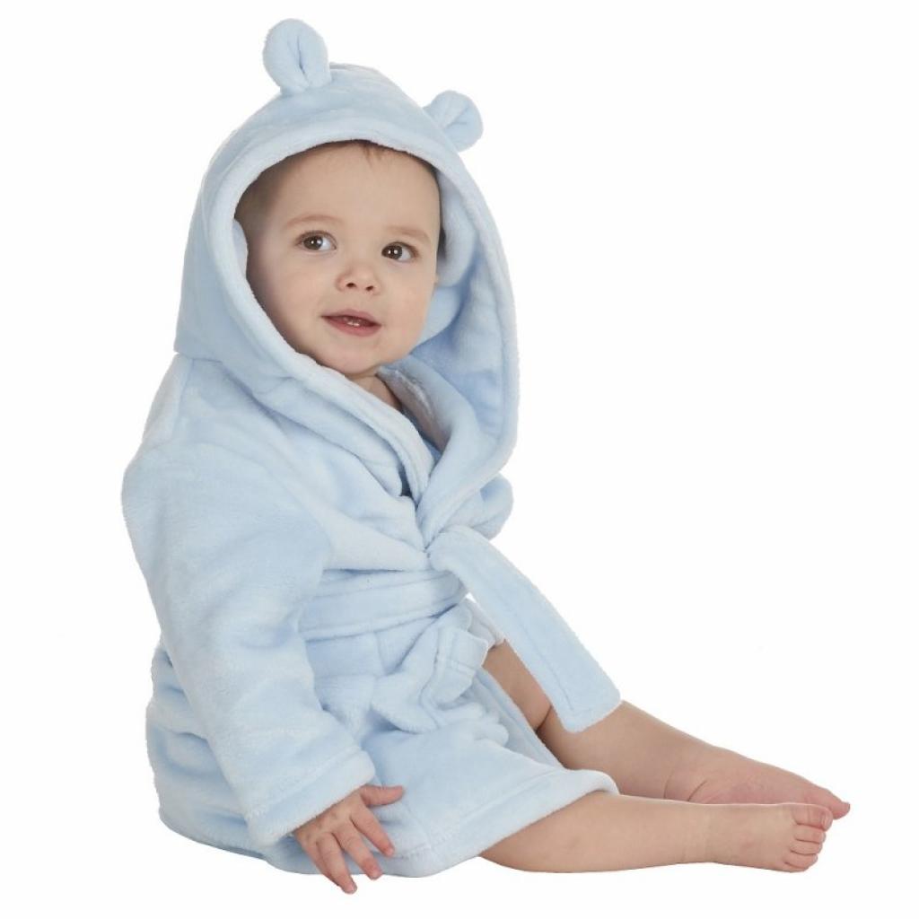 Baby Town 18c205/0-6-1 5056188201543 BT18C205A-0-6 Sky Blue Dressing Gown (0-6 months)