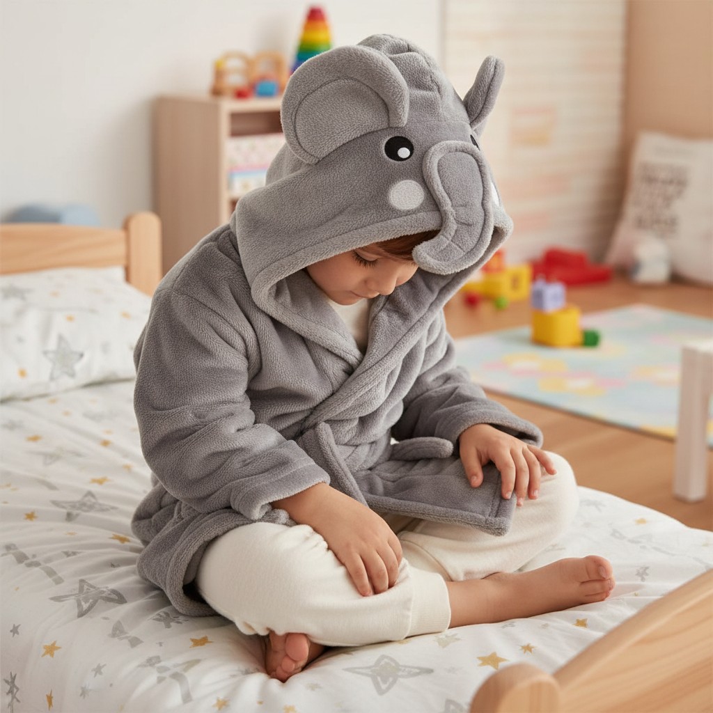 Baby Town 18C513 5056188213911 BT18C513G Elephant Dressing Gown (2-4 years)