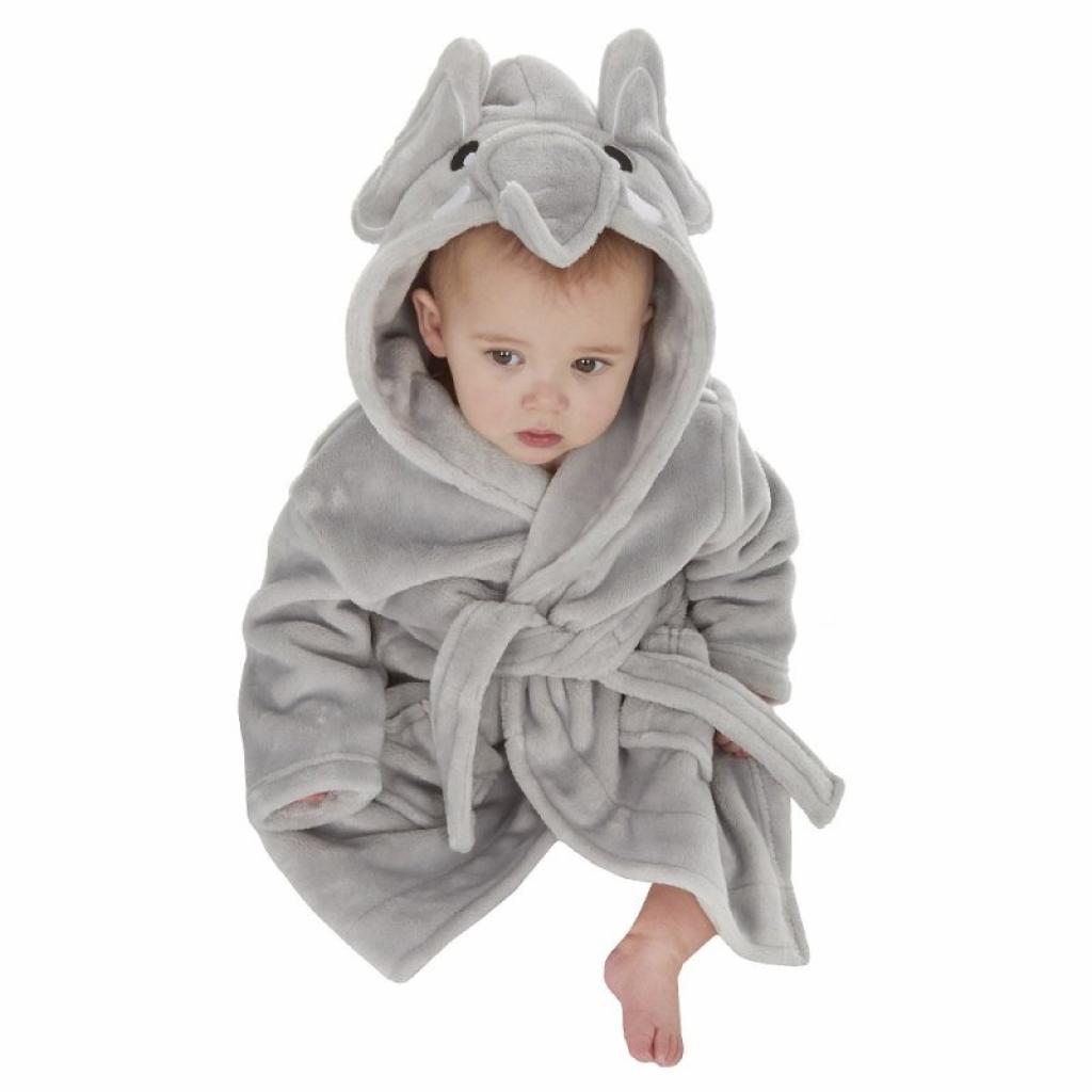 Baby Town 18C632 5056188228618 BT18C632G Elephant Dressing Gown (0-6 months)