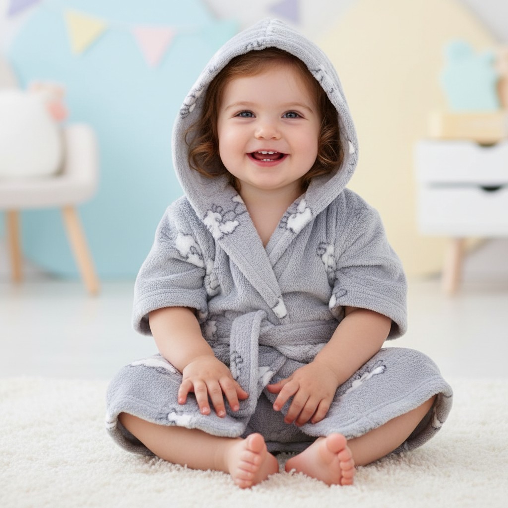 Baby Town 18C634 5056188232790 BT18C634 Sheep Dressing Gown (0-12 months)