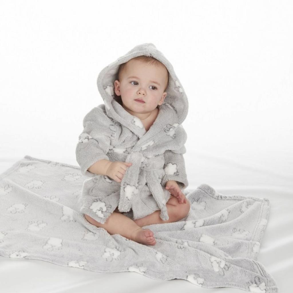 Baby Town 18C455 5056188201741 BT18C634g Sheep Dressing Gown (0-12 months)