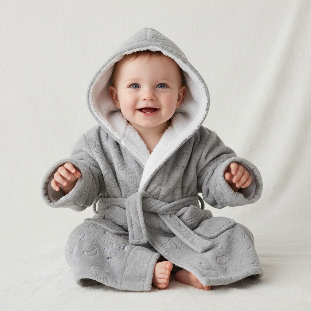 Baby Town 18C799 5056188242072 BT18C799g Moon and Stars Dressing Gown ( 6-24 months)