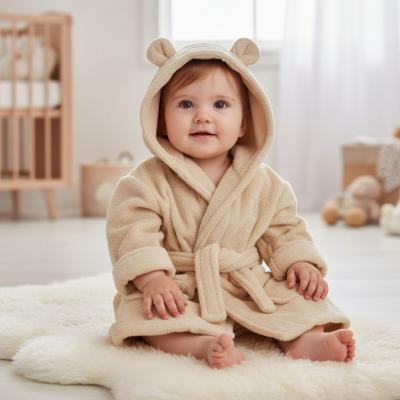 BT18C802-06  Teddy Embroidered Dressing Gown  (0-6 months)