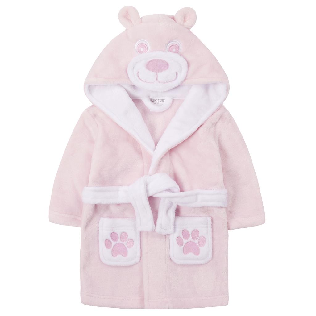 Baby Town 18C823  BT18C823-6-24 Pink "Teddy" Dressing Gown (6-24 months)